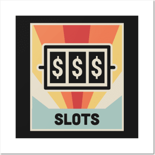 Vintage Style Slot Machine Design Posters and Art